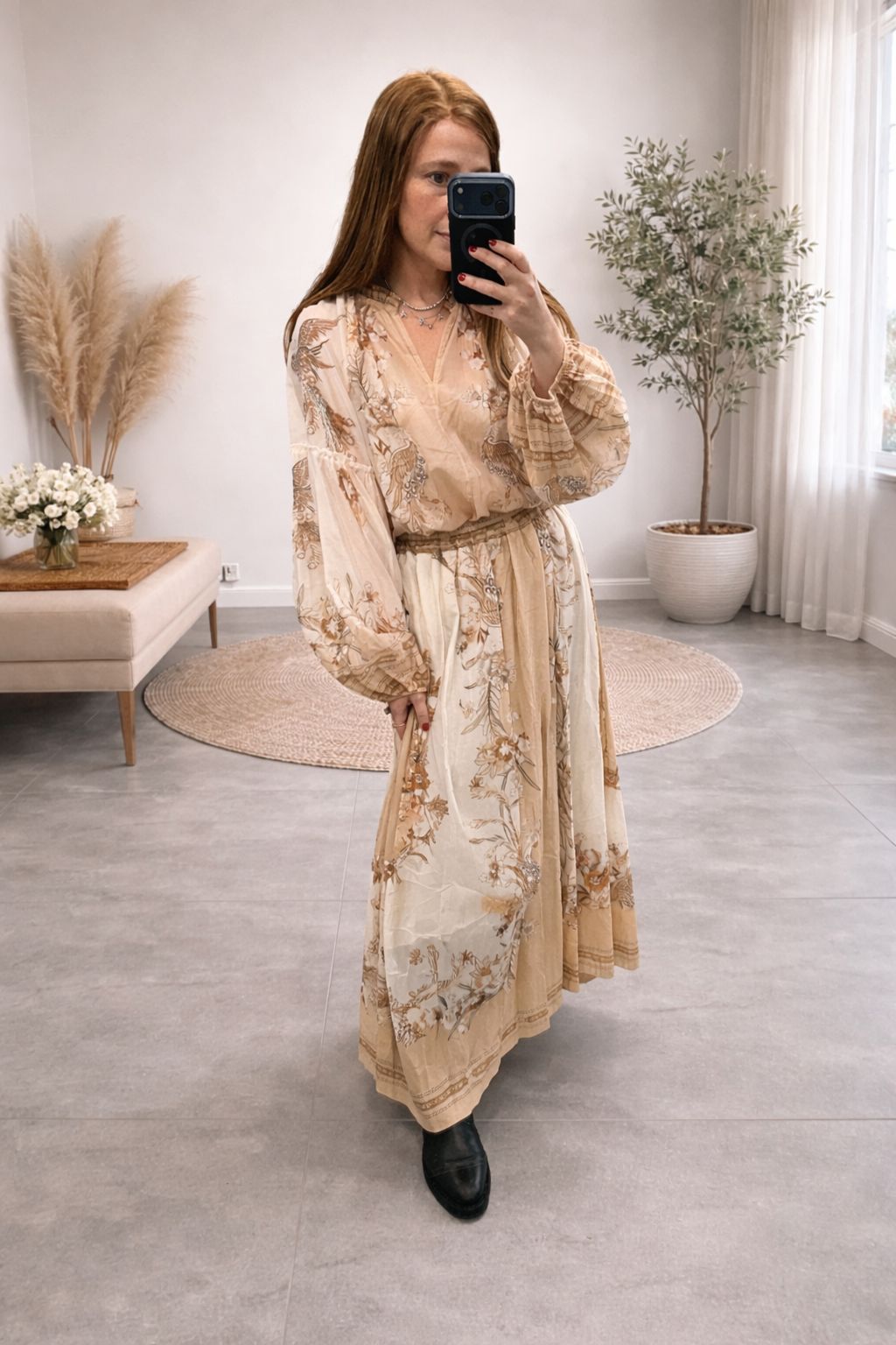 Lola Printed Maxi Dress – Made in Thailand (One Size S–L)