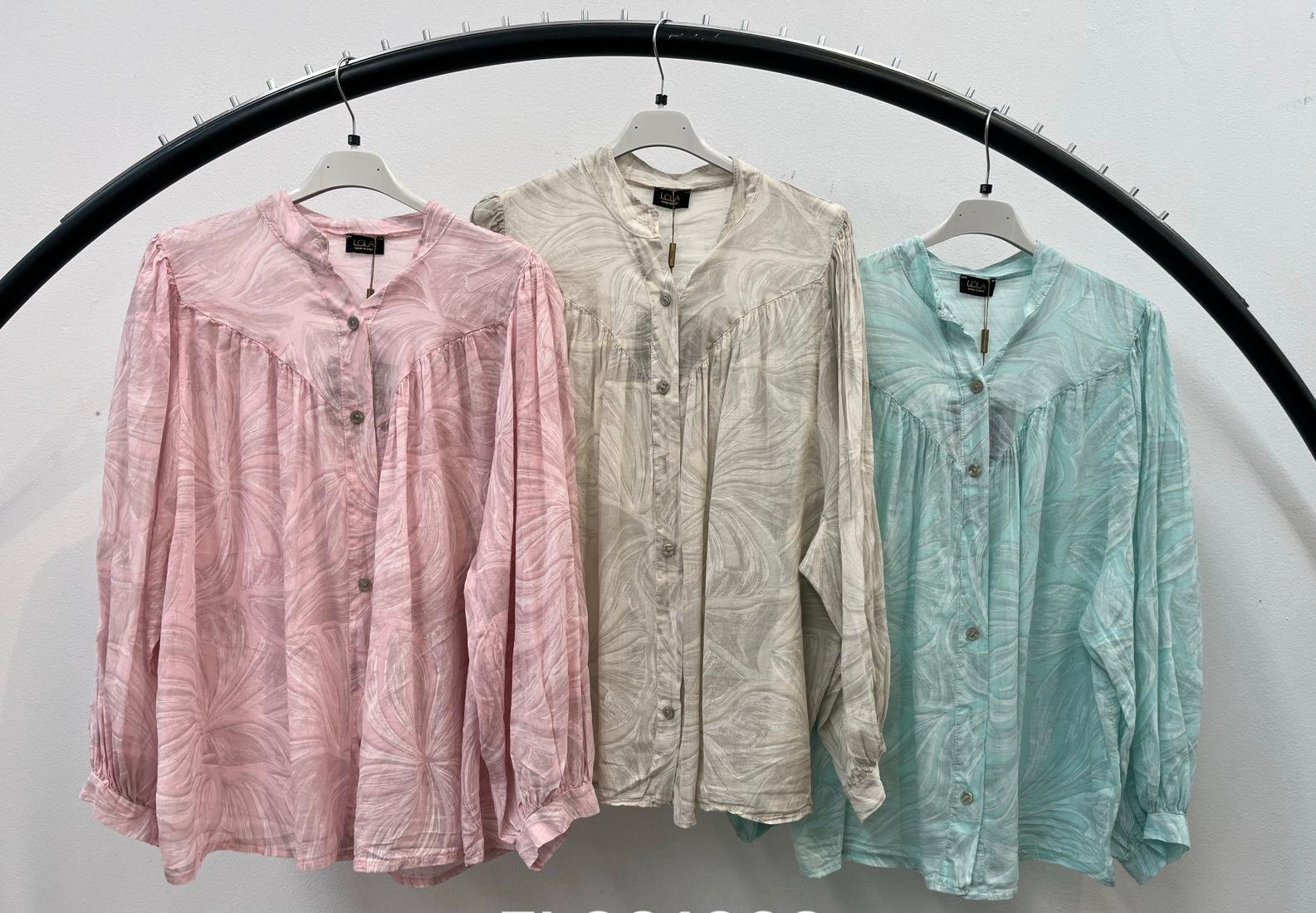 Lola Made in Italy Cotton Two-Piece Set – Tiered Skirt & Blouse