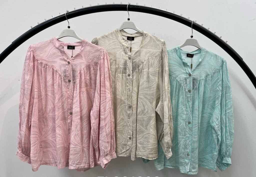 Lola Made in Italy Cotton Two-Piece Set – Tiered Skirt & Blouse