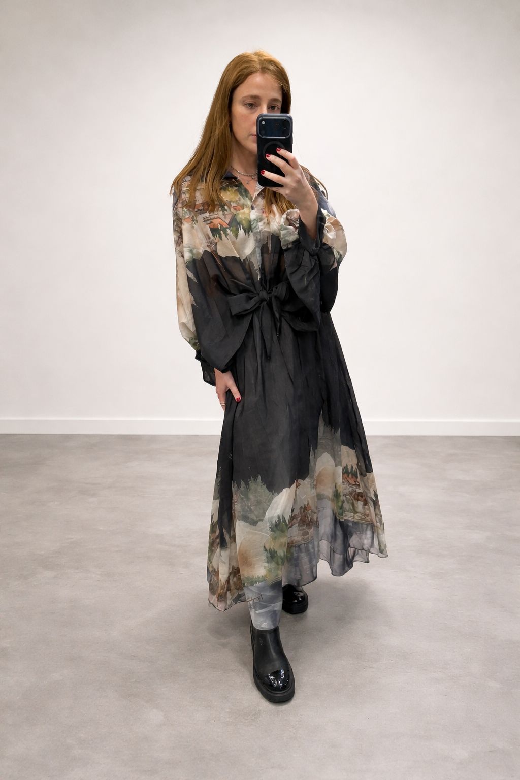 Lola Made in Italy Printed Maxi Dress – One Size (S–L)